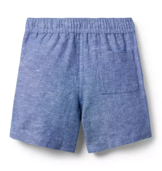 Linen-Cotton Pull-On Short