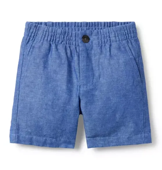 Linen-Cotton Pull-On Short