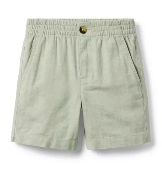 Linen-Cotton Pull-On Short
