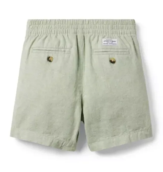 Linen-Cotton Pull-On Short