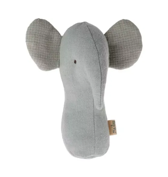 Lullaby Friend Rattles, Elephant - Light Dusty Blue
