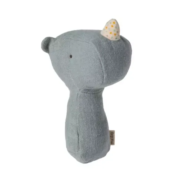 Lullaby friends, Rhino rattle - Dusty blue