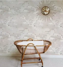 Magic Swans Beige Wallpaper