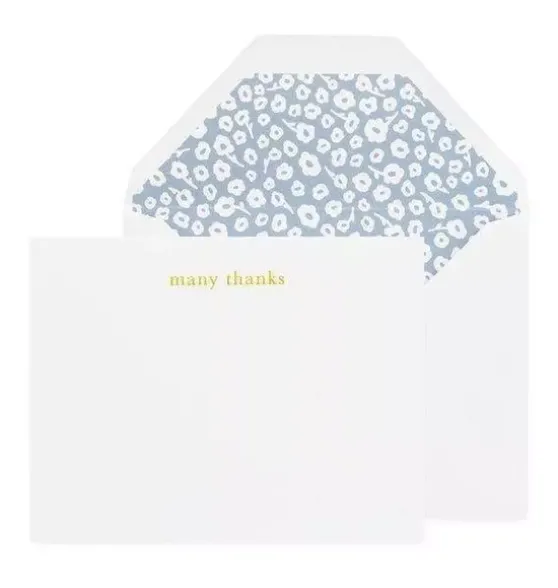 Many Thanks, Floral Greeting Card