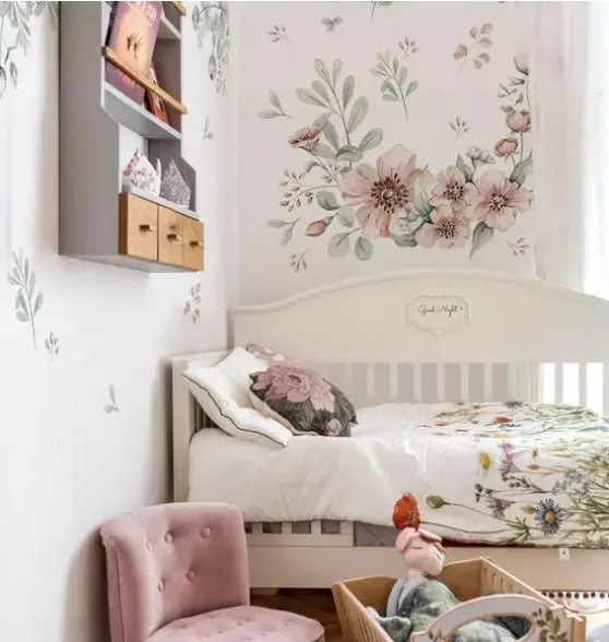 Meadow Flowers Pastel Wall Decal Set