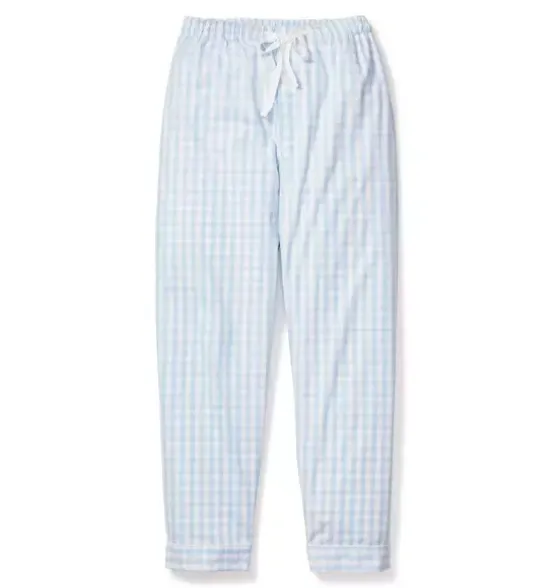 Men's Light Blue Gingham Pant Separates