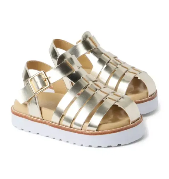 Metallic Fisherman Sandal