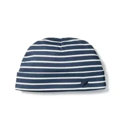 Navy Stripe Pima Cotton Hat