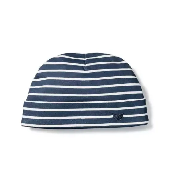 Navy Stripe Pima Cotton Hat
