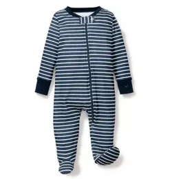 Navy Stripe Pima Cotton Romper