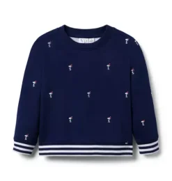 PEANUTS&trade;  Snoopy Santa Striped Cuff Sweatshirt