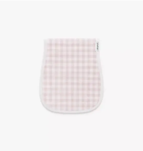 Picnic Gingham Burp Cloth - Pink