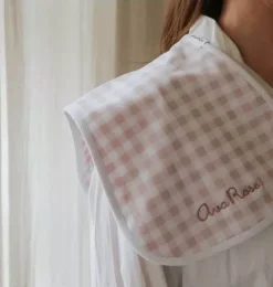 Picnic Gingham Burp Cloth - Pink