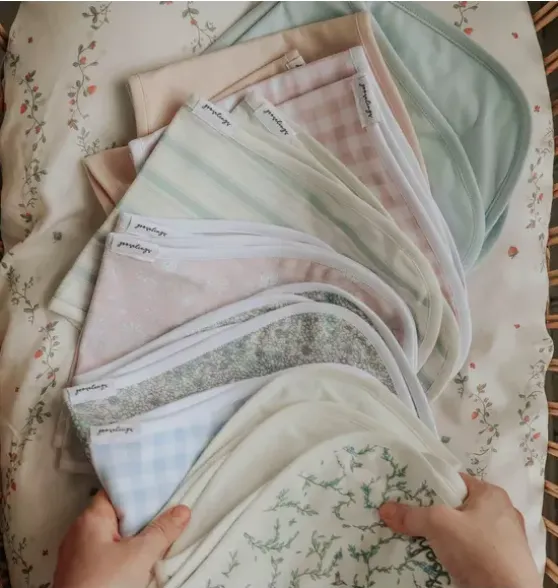 Picnic Gingham Burp Cloth - Pink