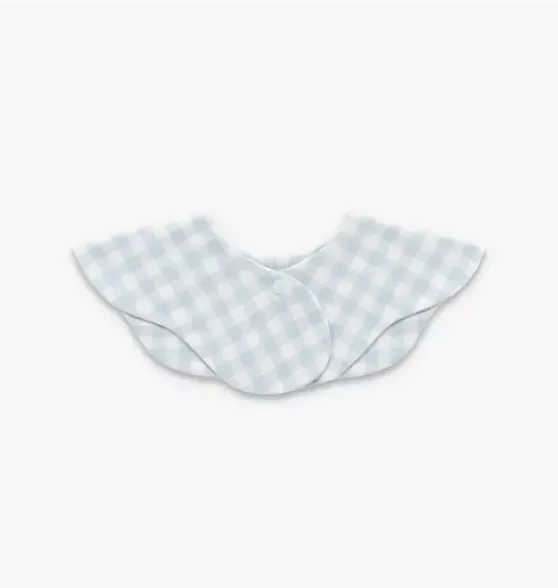 Picnic Gingham Winglet Bib - Blue
