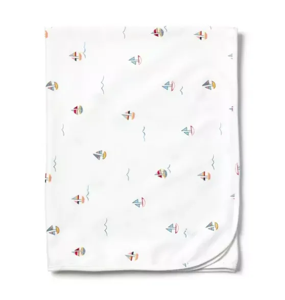 Pima Baby Blanket in Bateau