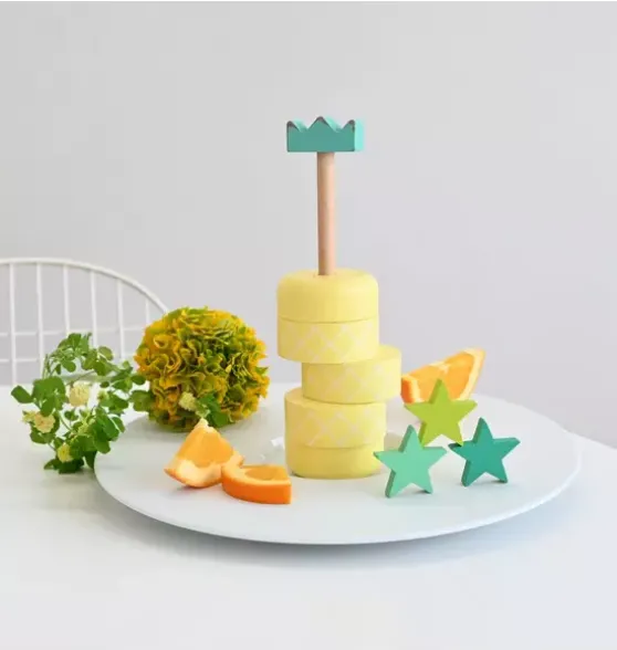 Pineapple Topple Game & Stacker - Yellow