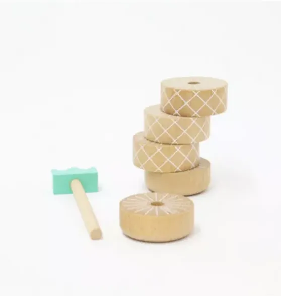 Pineapple Topple Game & Stacker - Natural