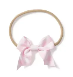 Pink Gingham Baby Hair Bow