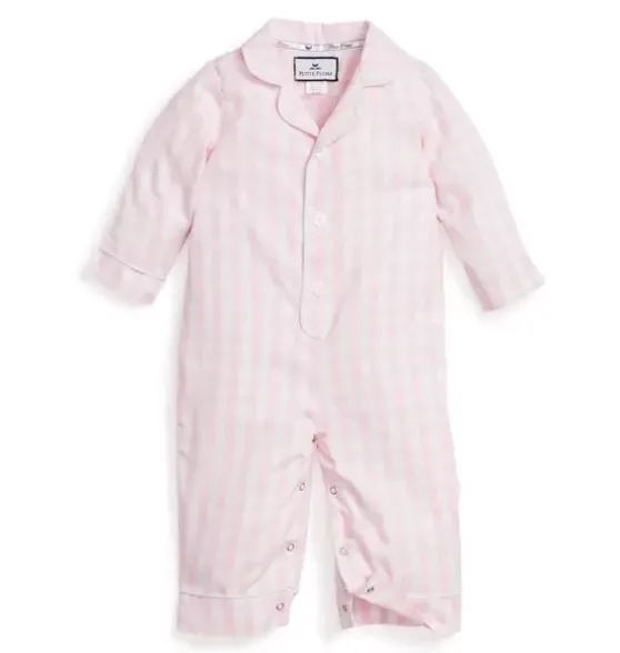 Pink Gingham Romper