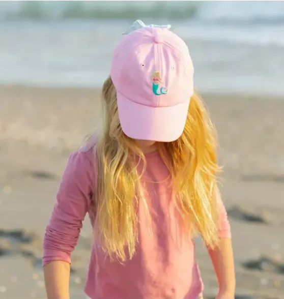 Pink Mermaid Bow Baseball Hat
