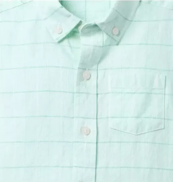 Plaid Linen-Cotton Shirt