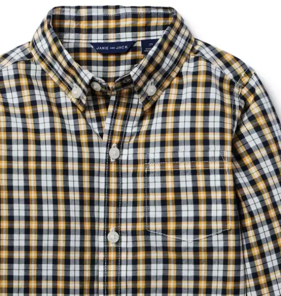 Plaid Poplin Shirt