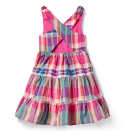 Plaid Tiered Dress