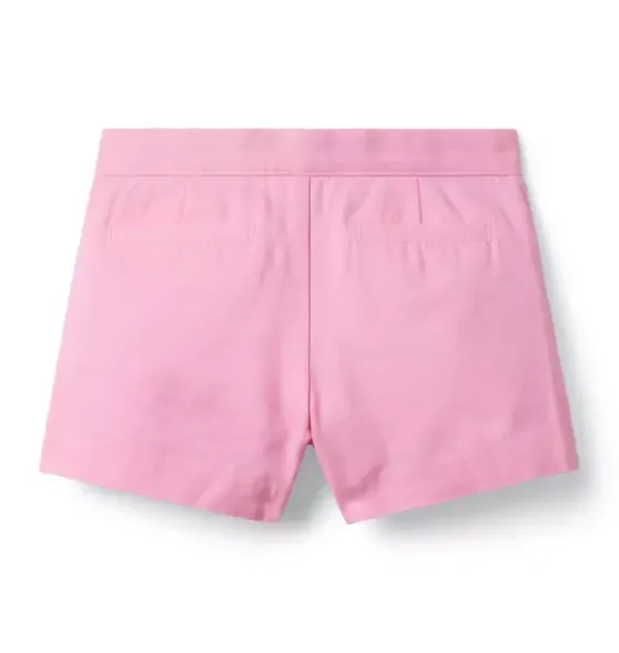 Pleated Canvas Short