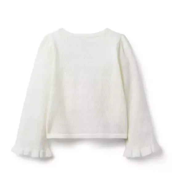 Pointelle Bell Sleeve Sweater