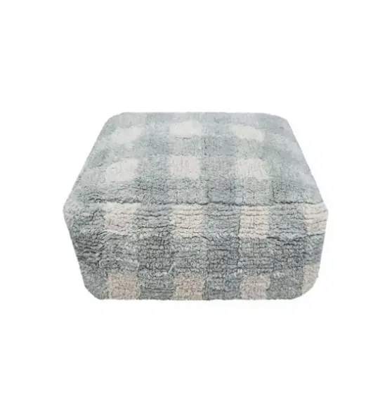 Pouf Vichy Blue Sage
