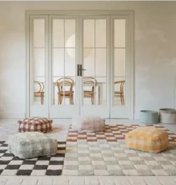 Pouf Vichy Blue Sage