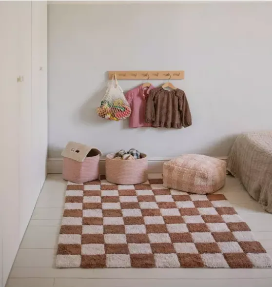 Pouf Vichy Rose