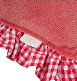 "Red" Heart Pillow with Checkered Frill