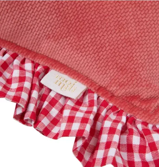 "Red" Heart Pillow with Checkered Frill