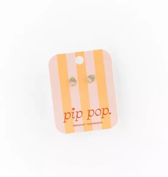 Rainbow Cupcake Stud Earring
