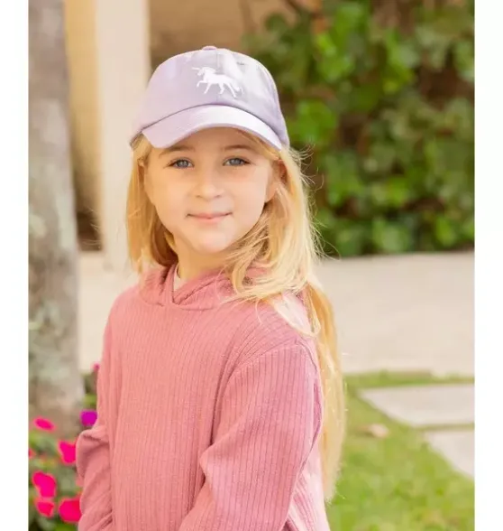 Rainbow Unicorn Bow Baseball Hat