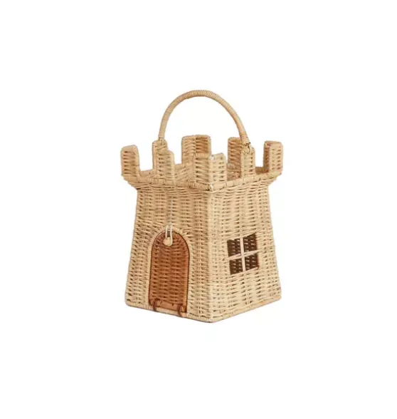 Rattan Castle Bag - Natural