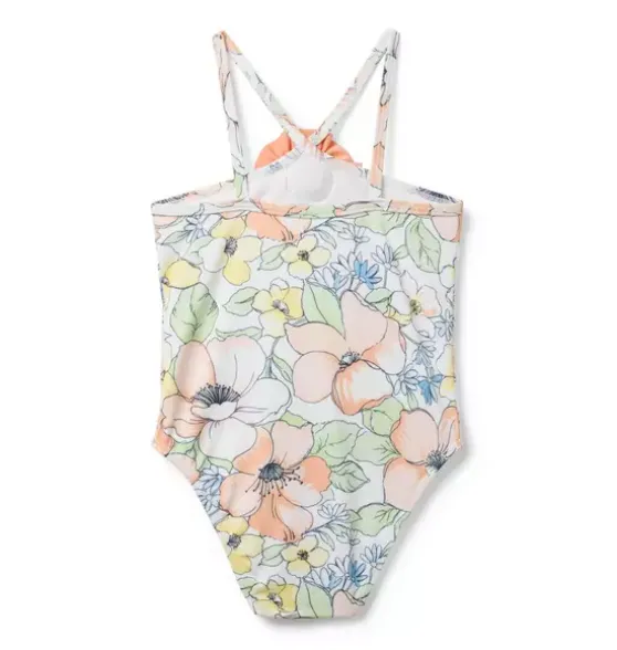 Recycled Floral Rosette Swimsuit
