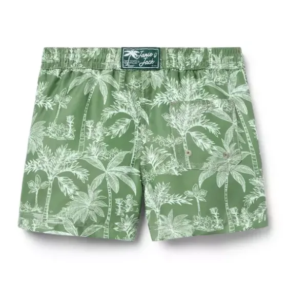 Recycled Palm Swim Trunk