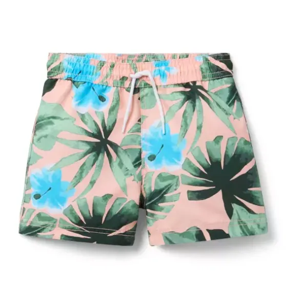Recycled Palm Swim Trunk
