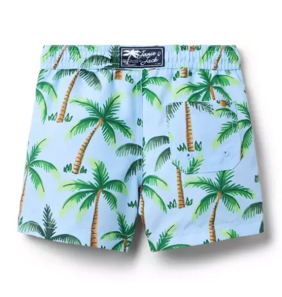 Recycled Palm Tree Swim Trunk