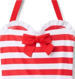 Recycled Retro Striped Swimsuit