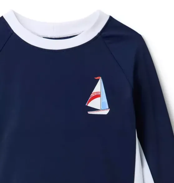Recycled Sailboat Rash Guard