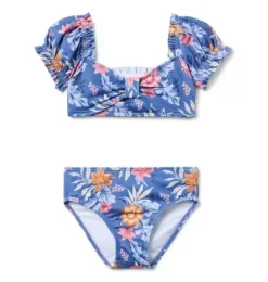 Recycled Tropical Floral Sweetheart 2-Piece Swimsuit
