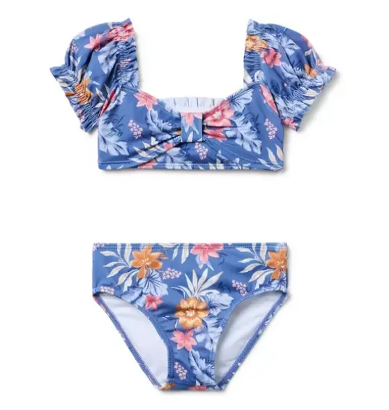 Recycled Tropical Floral Sweetheart 2-Piece Swimsuit