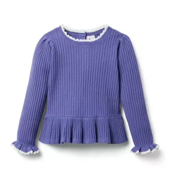 Ribbed Peplum Sweater