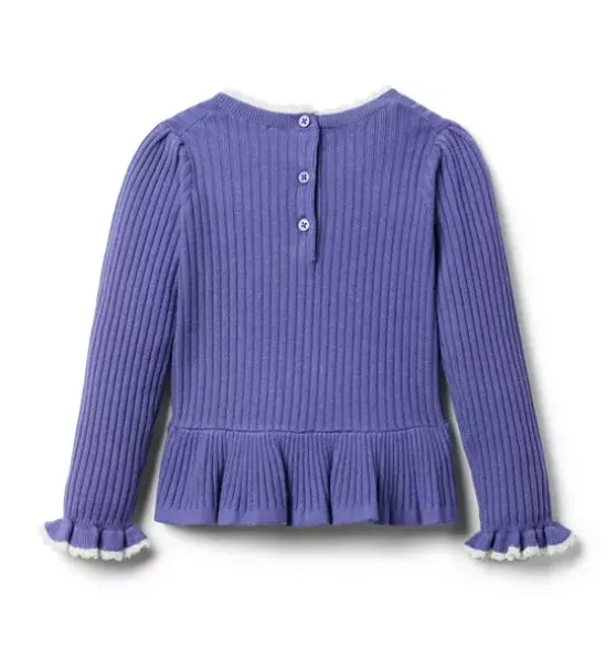 Ribbed Peplum Sweater