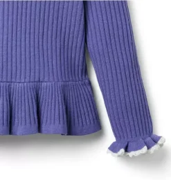 Ribbed Peplum Sweater