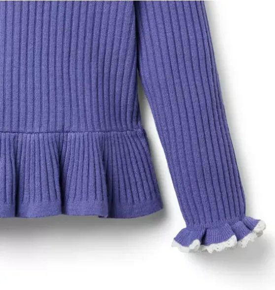 Ribbed Peplum Sweater